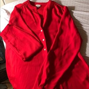 Red “a new day” blouse